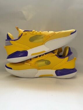 Men's Yellow & Purple Performance Sneakers